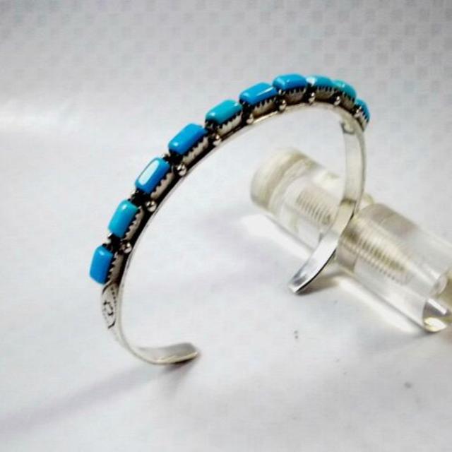 ナバホ族スタイル!スクエアターコイズバングル1 probata.com.ar