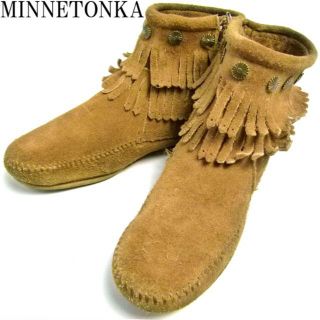 ミネトンカ(Minnetonka)のミネトンカ Minnetonka フリンジ ショートブーツ (24cm相当) ((ブーツ)