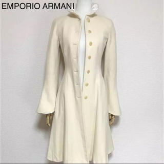 エンポリオアルマーニ(Emporio Armani)の正規品 エンポリオアルマーニ ウール コート オフホワイト(ロングコート)