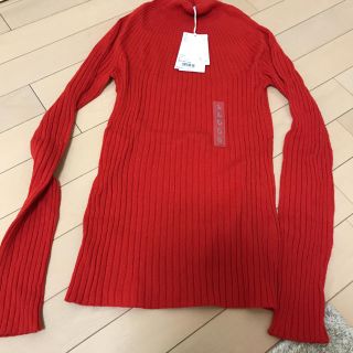 ユニクロ(UNIQLO)の3Dメリノリブモックネックセーター新品(ニット/セーター)