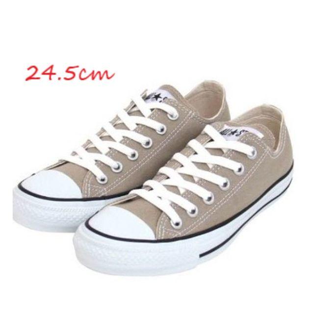 CONVERSE(コンバース)の☆☆新品・未使用☆☆コンバース オールスター ベージュ 24.5cm ローカット レディースの靴/シューズ(スニーカー)の商品写真