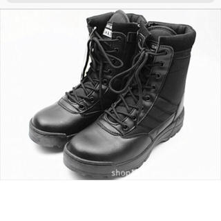 ミリタリーブーツ　SWAT仕様　作業靴 　サイドジッパー(ブーツ)