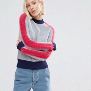 エイソス(asos)の袖ファーニット(ニット/セーター)