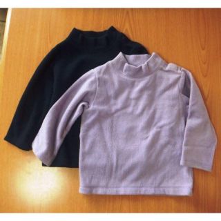 ユニクロ(UNIQLO)の【ユニクロ】フリース　ハイネック　２枚セット　90cm(ニット)