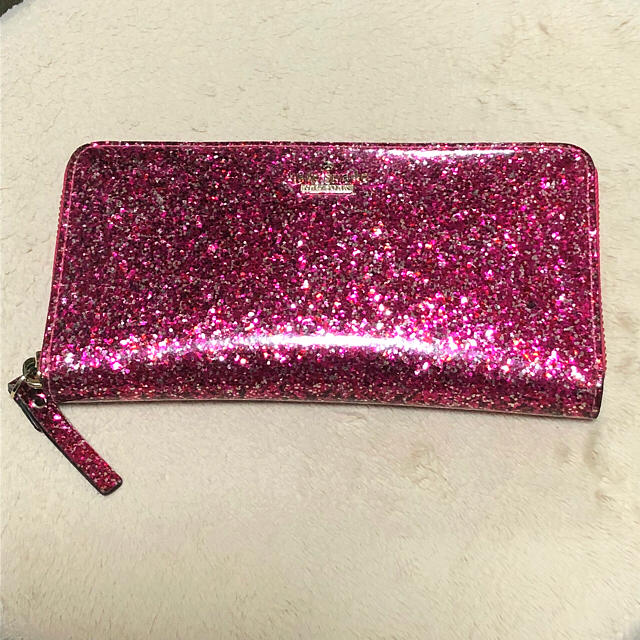 kate spade new york(ケイトスペードニューヨーク)の【チャコさま専用】ピンクグリッター財布  レディースのファッション小物(財布)の商品写真