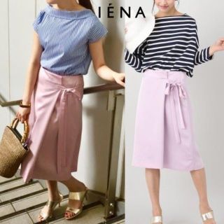 イエナ(IENA)のwaka様専用【2017SS】サテンカラーラップスカート(ひざ丈スカート)