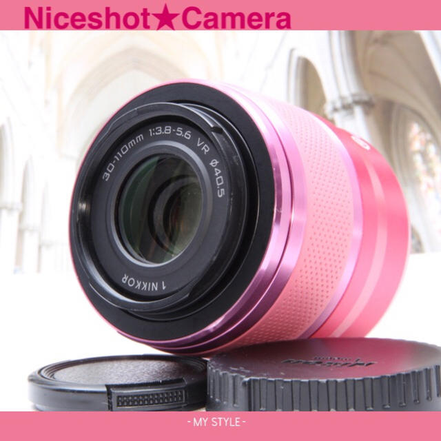 Nikon(ニコン)の🌸ゆうなさま専用🌸Nikon1 30-110望遠レンズ🌸J2ピンクカラー スマホ/家電/カメラのカメラ(レンズ(ズーム))の商品写真