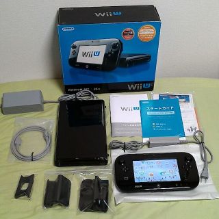 ウィーユー(Wii U)の任天堂wiiu プレミアムセット黒（32G）正常動作確認済み(家庭用ゲーム機本体)