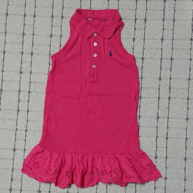 Ralph Lauren(ラルフローレン)の美品☆ラルフローレン☆ワンピース☆5T☆110☆115☆キッズ☆ポロ☆ポロシャツ キッズ/ベビー/マタニティのキッズ服女の子用(90cm~)(ワンピース)の商品写真