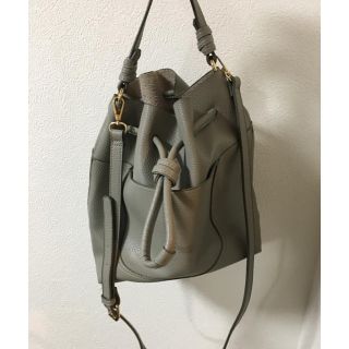 ザラ(ZARA)のZARA グレージュトートバッグ本革(ショルダーバッグ)