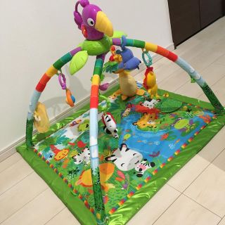 フィッシャープライス(Fisher-Price)のフィッシャープライス レインフォレスト・デラックスジム  プレイマット(ベビージム)