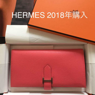 エルメス(Hermes)の【ビジュー様専用】レア！HERMES新品ベアン スフレ ローズリップスティック(財布)