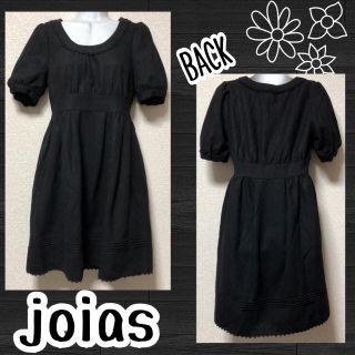 ジョイアス(Joias)の【joias】ラメ入刺繍レースフリルパフスリワンピ(ひざ丈ワンピース)