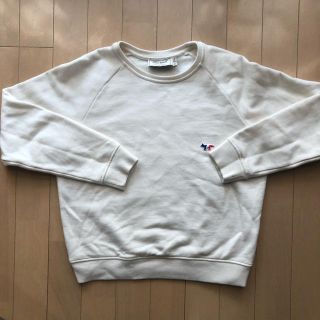 メゾンキツネ(MAISON KITSUNE')の早い者勝ち！メゾンキツネ トリコロール スウェット 白(トレーナー/スウェット)