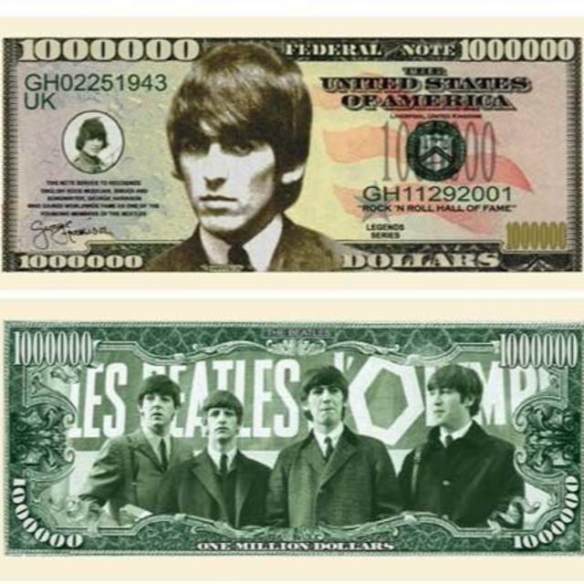 100万ドル札 レプリカ ビートルズ ジョージ・ハリスン BEATLES バンドの通販 by PDMC｜ラクマ