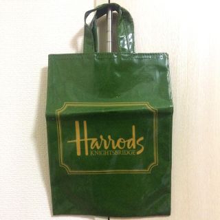 ハロッズ(Harrods)の本物ハロッヅHARRODSのモスグリーンのハンドバック  (ハンドバッグ)