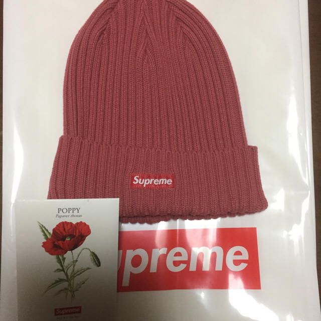 supreme 18ss overdyed ribbed beanie ピンク