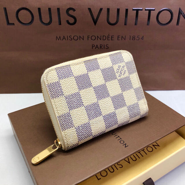 LOUIS VUITTON(ルイヴィトン)のルイヴィトン ダミエアズール ジッピーコインパース コインケース レディースのファッション小物(財布)の商品写真