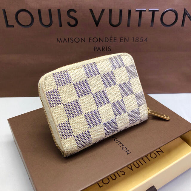 LOUIS VUITTON(ルイヴィトン)のルイヴィトン ダミエアズール ジッピーコインパース コインケース レディースのファッション小物(財布)の商品写真