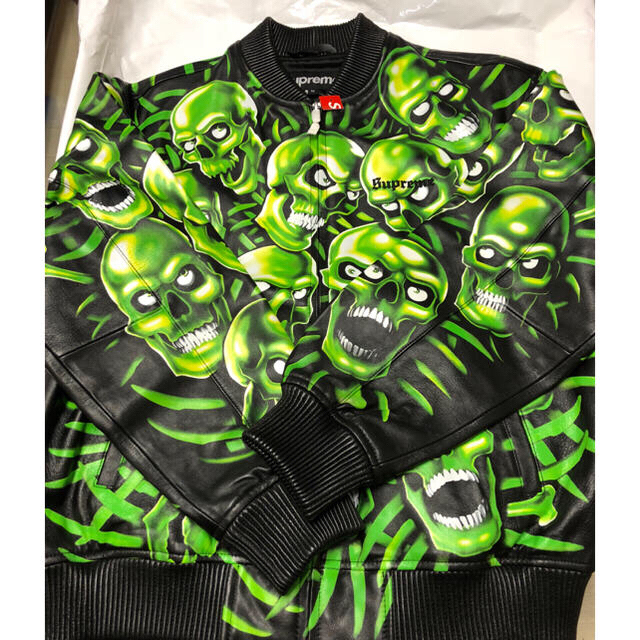 Supreme Skull Pile Leather Bomber Jacket