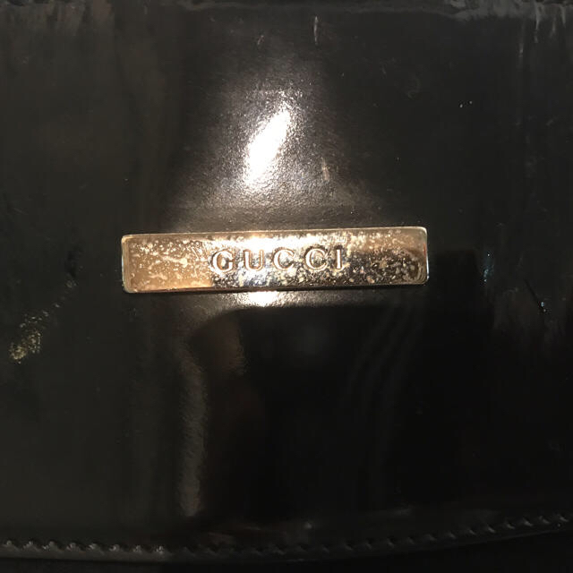 Gucci(グッチ)のGUCCI エナメル/スエード トートバッグ 黒 レディースのバッグ(トートバッグ)の商品写真