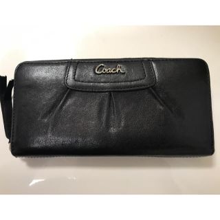 コーチ(COACH)のCOACH コーチ ラウンドファスナー長財布 黒(財布)