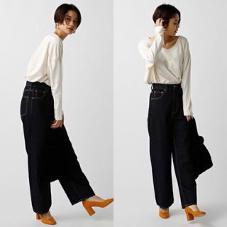 アズールバイマウジー(AZUL by moussy)のAZUL BY MOUSSY ハイウエストワイドデニムパンツⅡ(デニム/ジーンズ)