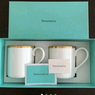 ティファニー(Tiffany & Co.)の本日のみお値下げ、Tiffanyゴールドバンドマグ(グラス/カップ)