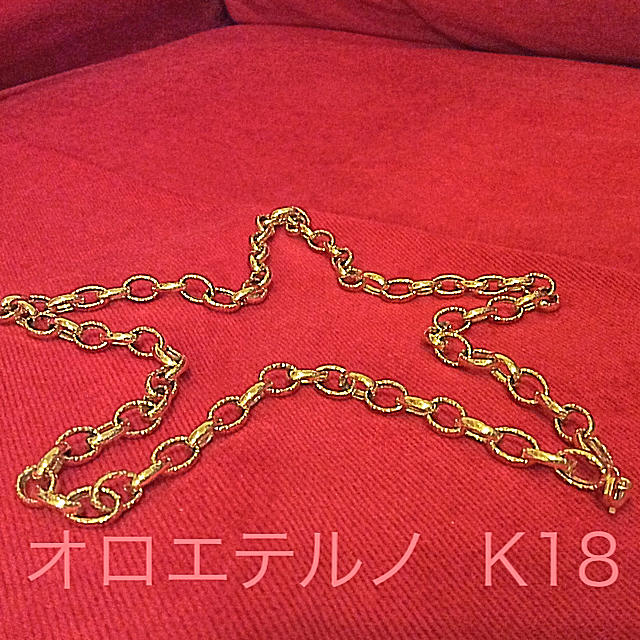 イタリアンジュエリー ORO ETERNO   K18 ロングネックレス