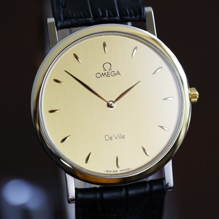 オメガ(OMEGA)の美品 オメガ デビル ゴールド 18Kゴールドベゼル コンビ メンズ Omega(腕時計(アナログ))