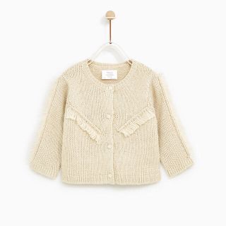 ザラキッズ(ZARA KIDS)の値下げ☆ ザラベイビー フリンジ ニット カーディガン(カーディガン)