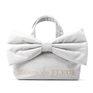 メゾンドフルール(Maison de FLEUR)の❤️完売❤️【メゾンドフルール】  ビッグリボントートバッグ(サックスブルー)(トートバッグ)