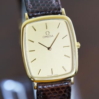 オメガ(OMEGA)の美品 オメガ デビル スクエア ゴールド メンズ Omega (腕時計(アナログ))