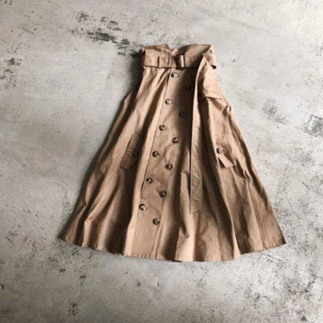 Ameri VINTAGE(アメリヴィンテージ)の【るーるー様お取り置き】Ameri ♡TRENCH  LIKE  SKIRT レディースのスカート(ロングスカート)の商品写真