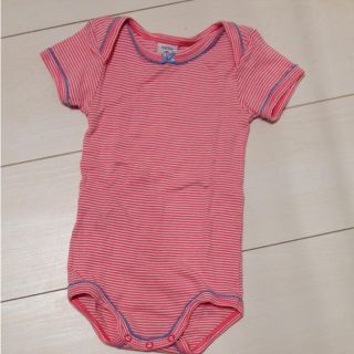 プチバトー(PETIT BATEAU)のプチバトー 半袖ボディ 12m 74cm ロンパース ピコレース ラルフローレン(ロンパース)