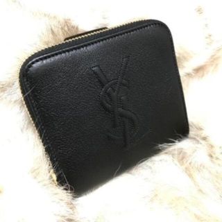 サンローラン(Saint Laurent)の再入荷 新品 サンローラン デカロゴ 折り財布 人気のブラック (財布)