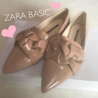 ザラ(ZARA)の人気💗ZARA💗リボンディティールパンプス💗ベージュ💗(ハイヒール/パンプス)