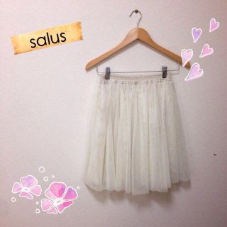 サルース(salus)のsalus チュールレーススカート(ひざ丈スカート)