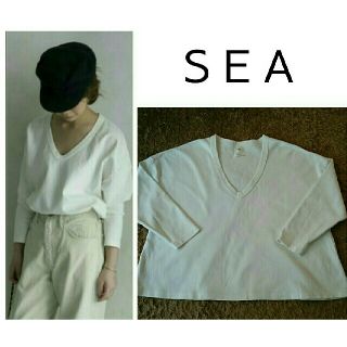 シー(SEA)のsea ヴィンテージ  vintage ルーズVネック TEE(Tシャツ(長袖/七分))