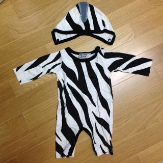 シマウマ☆ロンパース70(ロンパース)