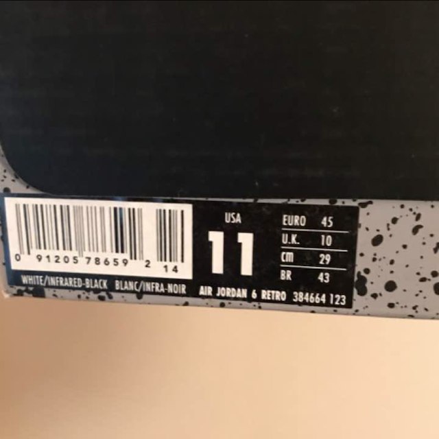 NIKE(ナイキ)のナイキ エアジョーダン 6 インフラレッド 新品 29.0 櫻木花道 メンズの靴/シューズ(スニーカー)の商品写真