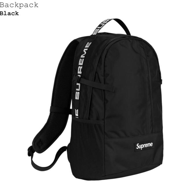 supreme18ss backpack 黒-