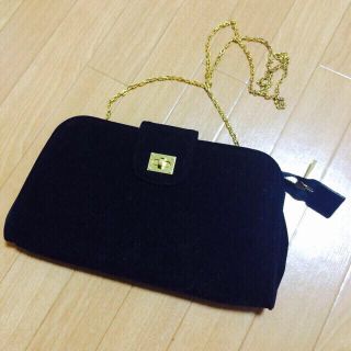 デュラス(DURAS)のDURAS ベロアチェーンbag(ショルダーバッグ)