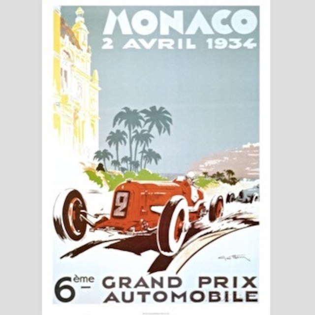 F1モナコGPポスター・1934