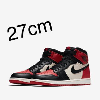 ナイキ(NIKE)のAIR JORDAN 1 RETRO HIGH OG BRED TOE 27cm(スニーカー)