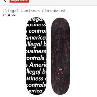 シュプリーム(Supreme)のsupreme illegal business skateboard ブラック(スケートボード)