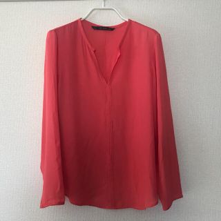 ザラ(ZARA)のZARA シースルー オレンジ(シャツ/ブラウス(長袖/七分))