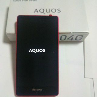 シャープ(SHARP)のMIKA☆様専用　SH-04G AQUOS EVER（Red）超美品　おまけ付き(スマートフォン本体)