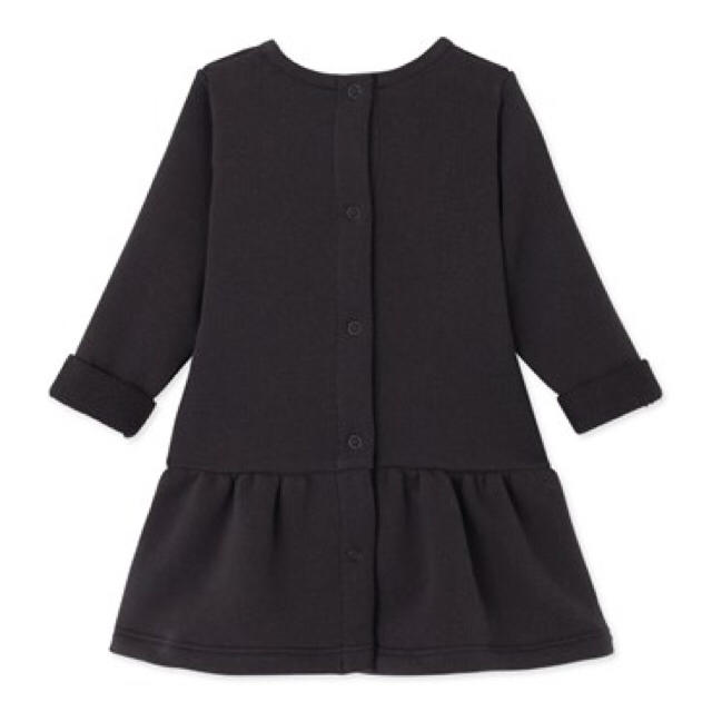 PETIT BATEAU(プチバトー)のSALE☆24m プチバトー スウェットリボン付きワンピース キッズ/ベビー/マタニティのベビー服(~85cm)(ワンピース)の商品写真