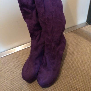 紫のニーハイブーツ(ブーツ)